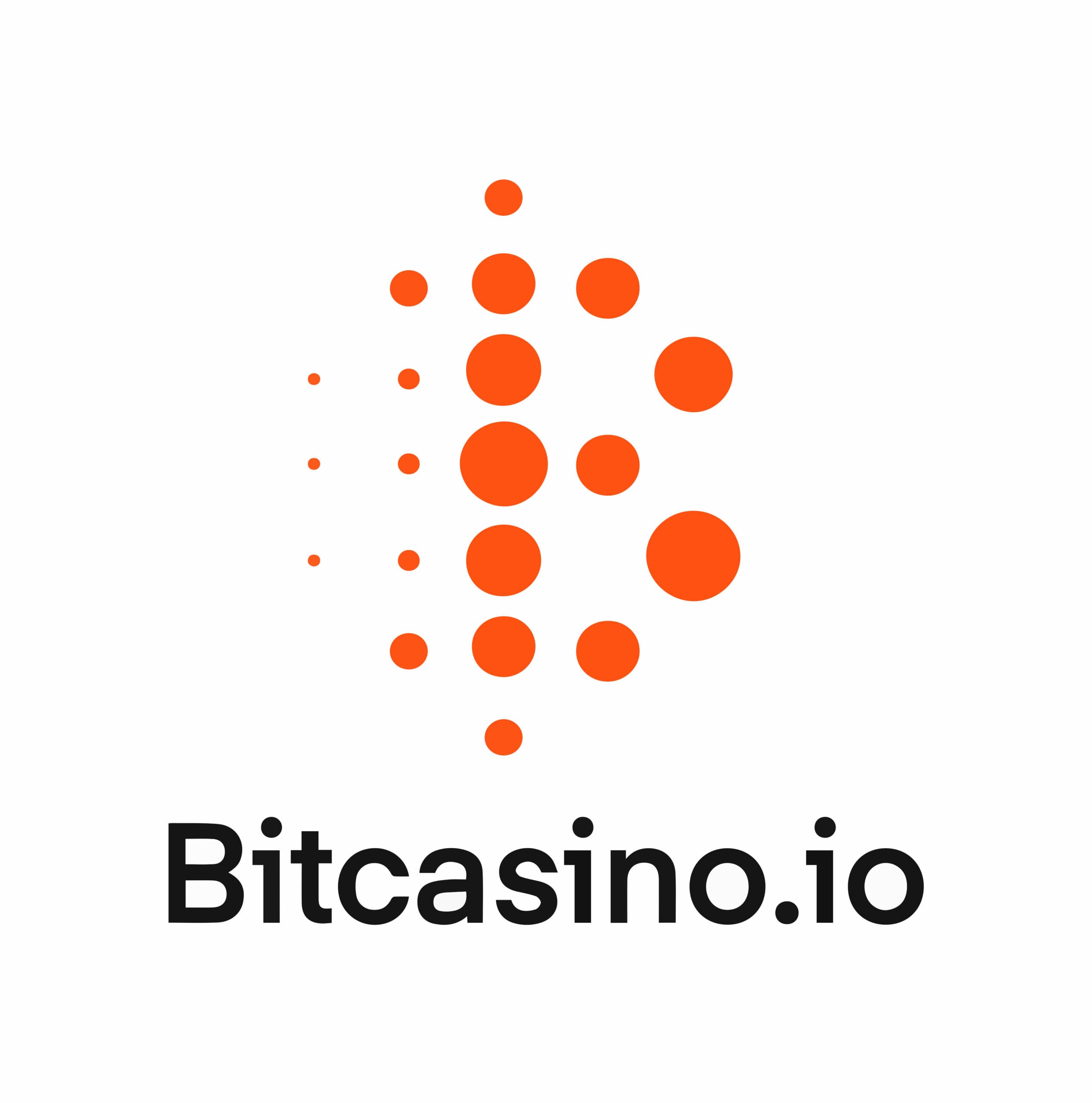 Bitcasino.io logo in white background