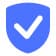 A shield icon with check sign