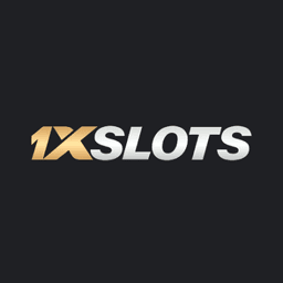 1xSlots logo in black background