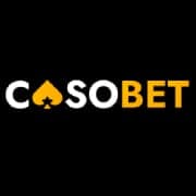 Casobet logo in black background