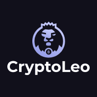 Cryptoleo logo in black background