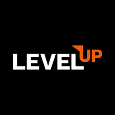 LevelUp casino logo in black background