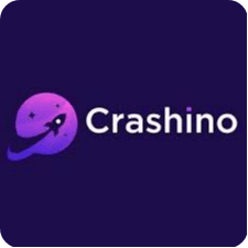 Crashino logo in dark background