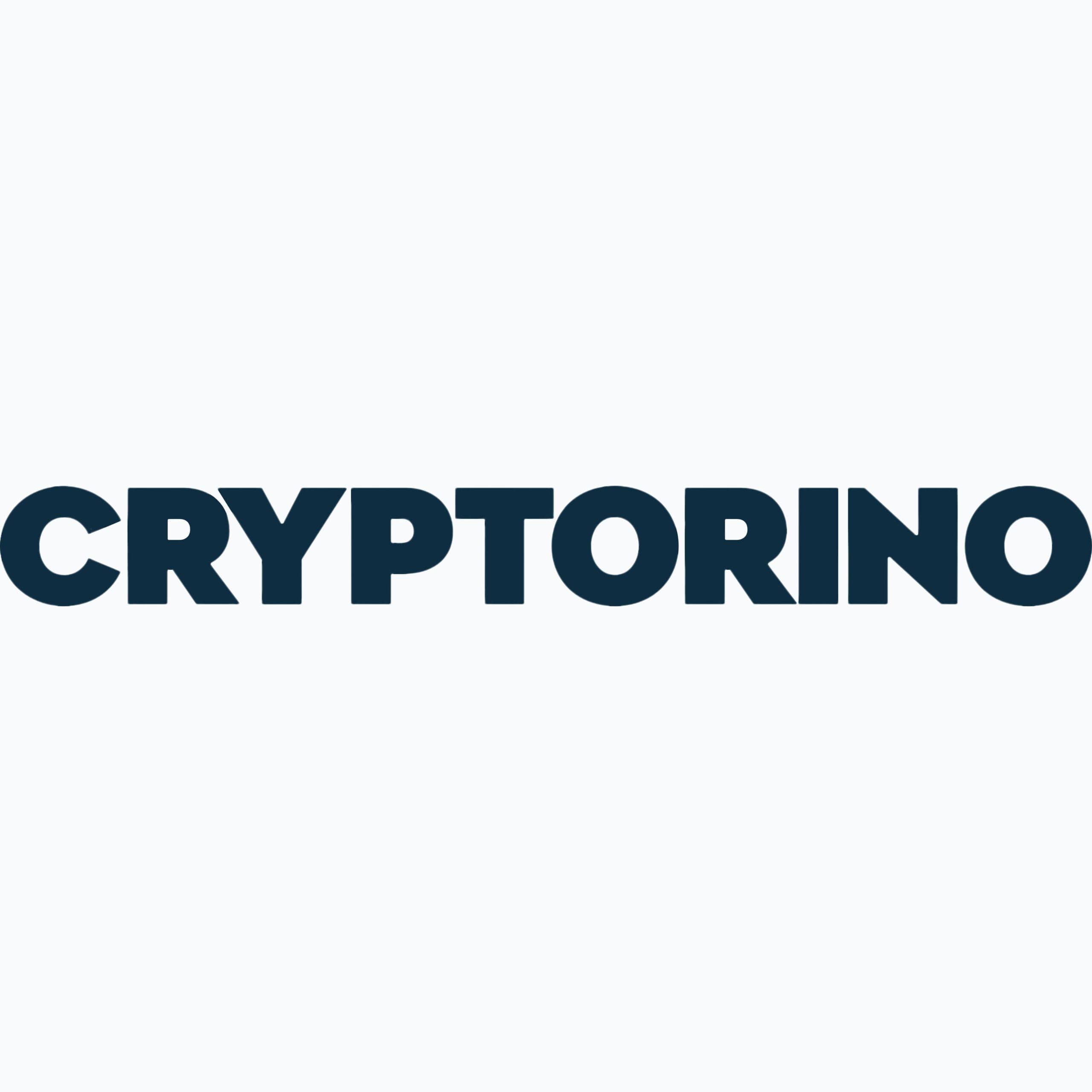 Cryptorino logo in white background