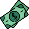 2 green dollar bill