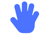 Bonus Hand Icon Blue hand drawing