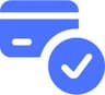 Withdrawals Icon A credit card icon with check sign