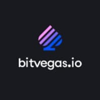 Logo Bitvegas.io casino logo in black background
