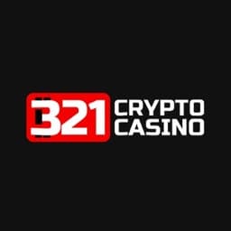 Logo 321 Crypto Casino logo in black background