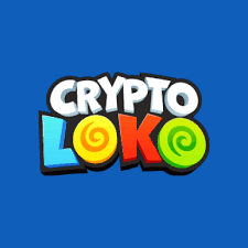Crypto Loko Logo Crypto Loko casino logo in blue blackground