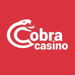Cobra Casino Logo Cobra casino logo in red background