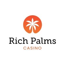Logo Rich Palms casino logo in white background