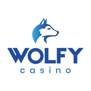 Logo Wolfy casino logo in white background