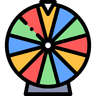 Wheel Icon Colored wheel icon in transparent background