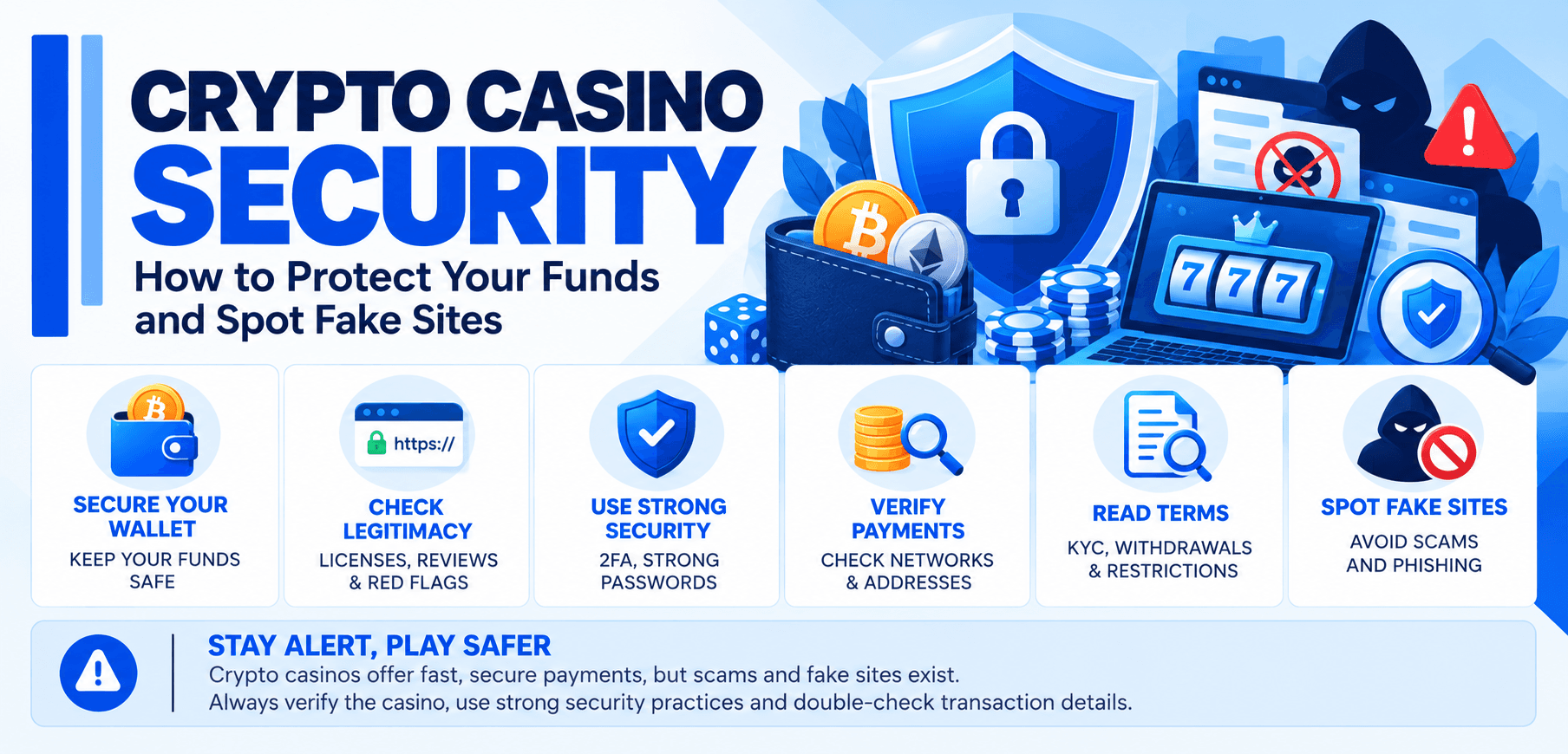 Crypto Casino Security: How to Protect Your Funds and Spot Fake Sites Guide Image crypto casino security guide for beginners