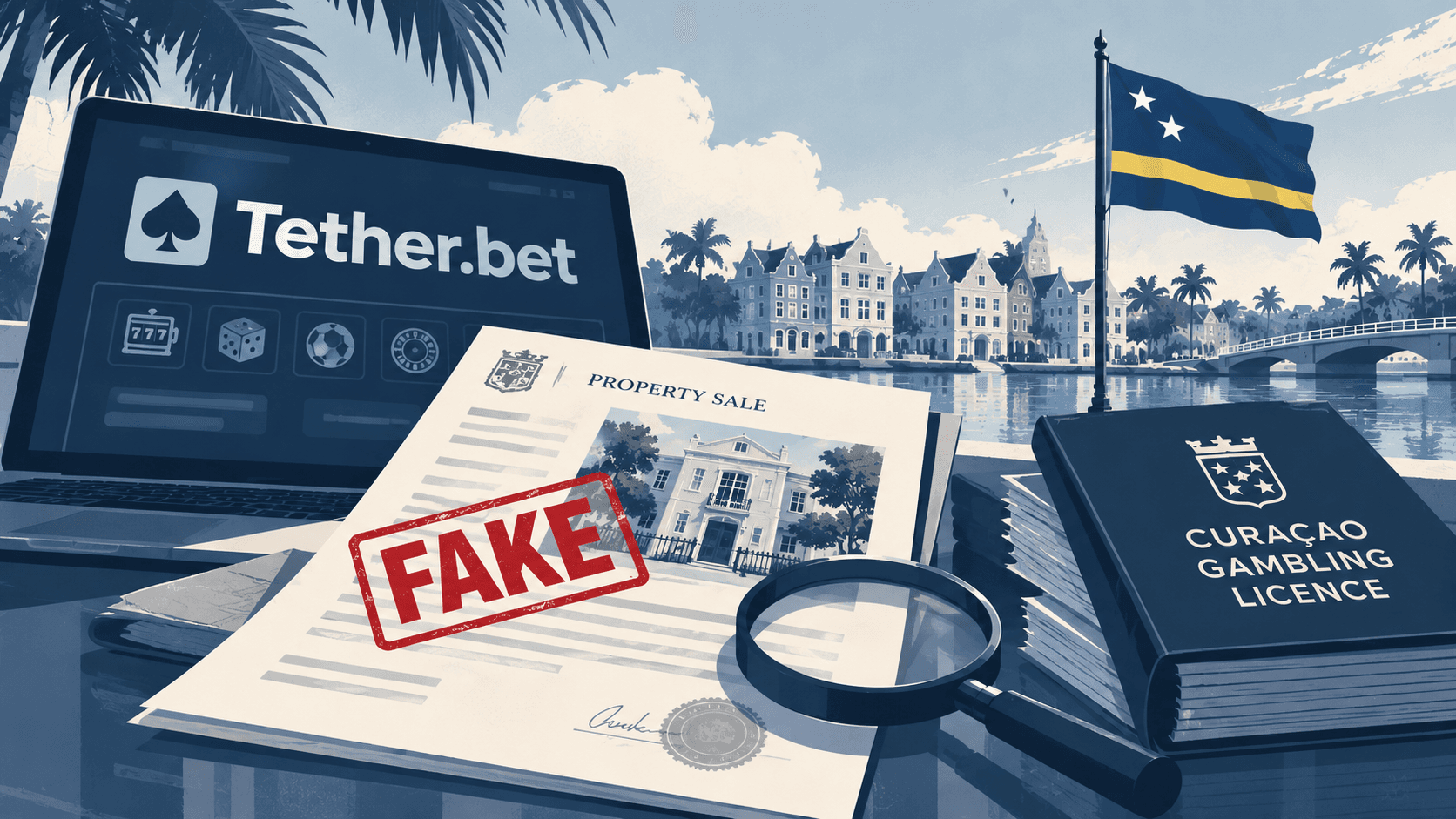Tether.bet Allegedly Uses Fake Property Documents to Obtain a Curaçao Gambling License News Image Potential Curacao license fraud investigated
