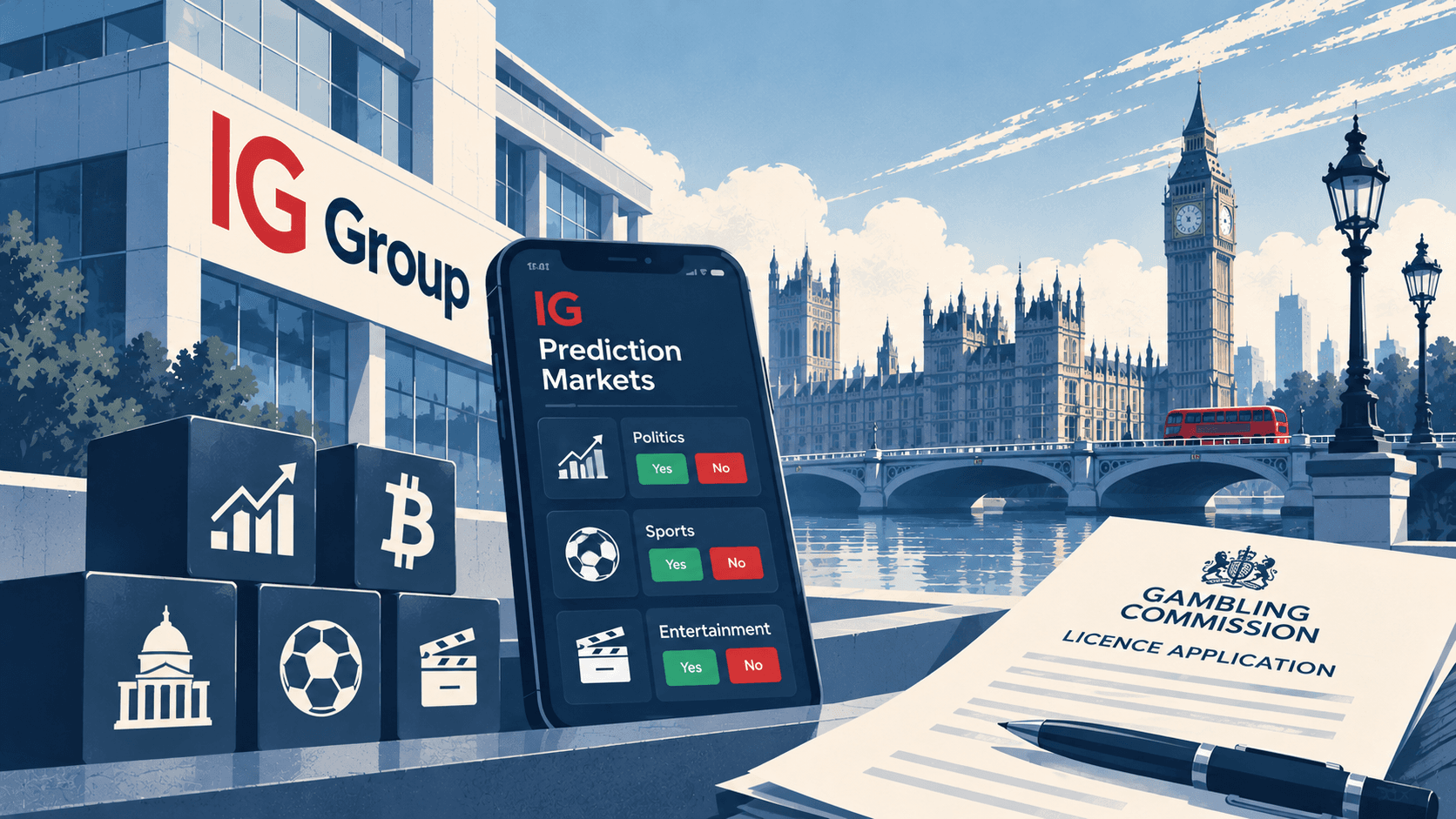 IG Group Plans UK Prediction Markets Launch After $1.1bn Underdog Deal News Image IK Group preparing a UK prediction market launch
