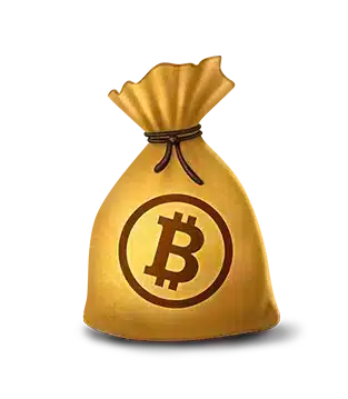 Sack of gold with bitcoin logo showing Bonuses and promotions