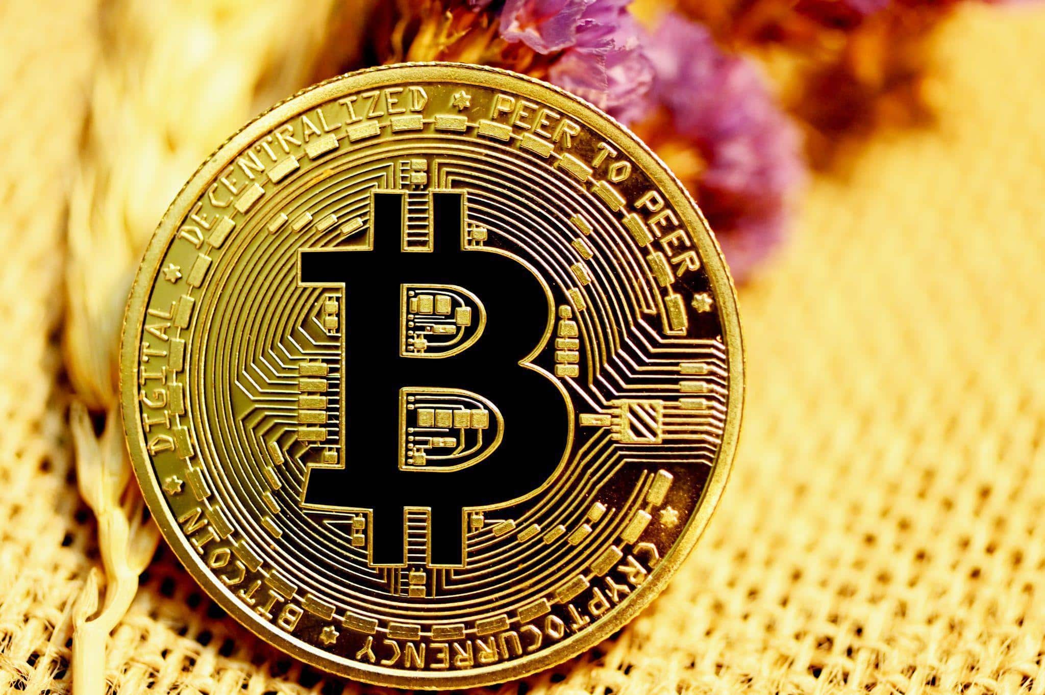 Image of a bitcoin token