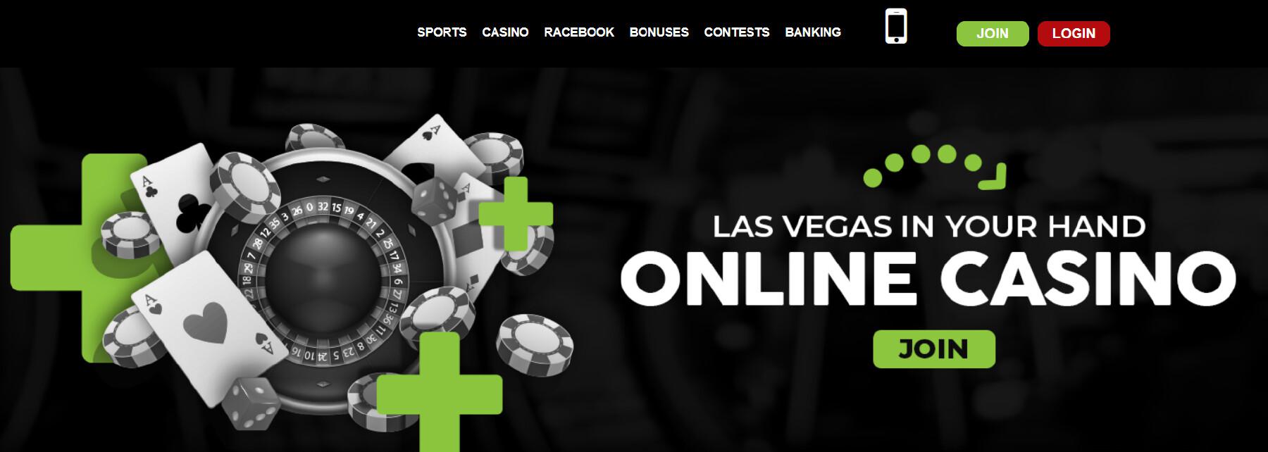 Screenshot of Looselines casino's landing page