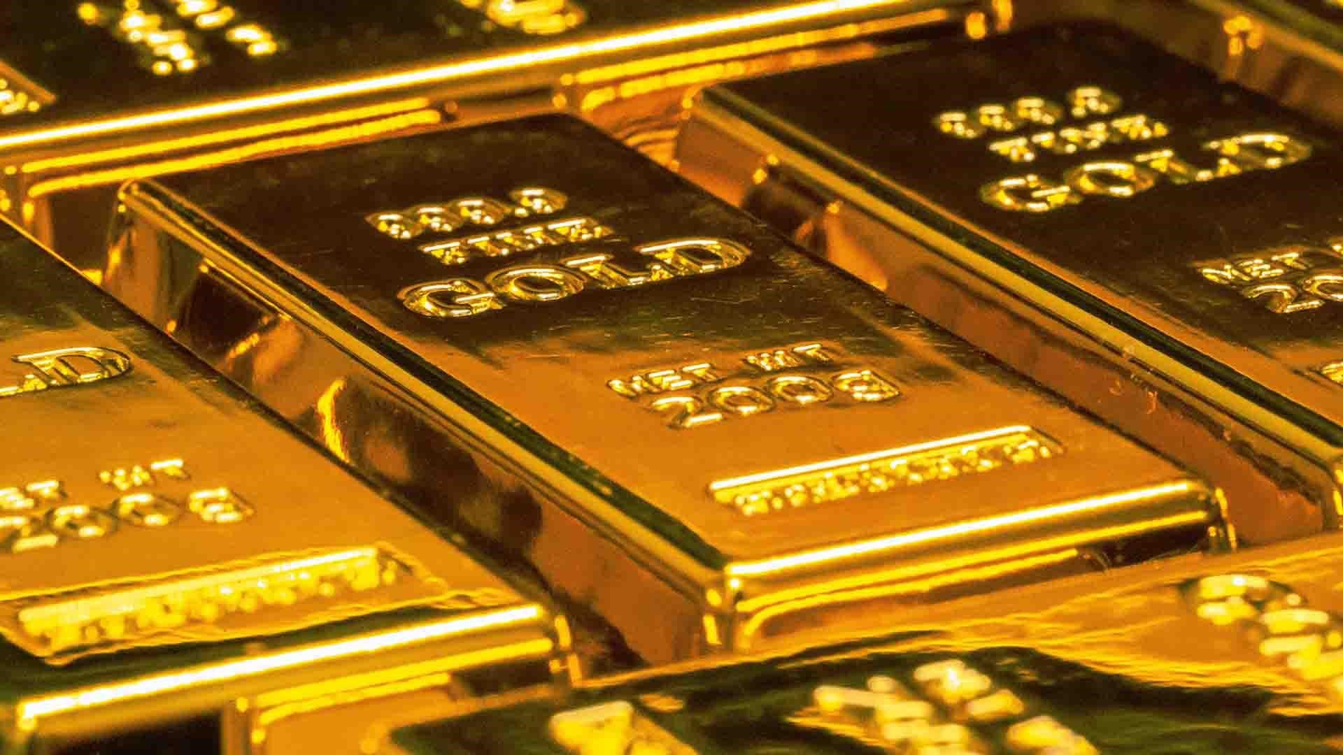An image of gold bars