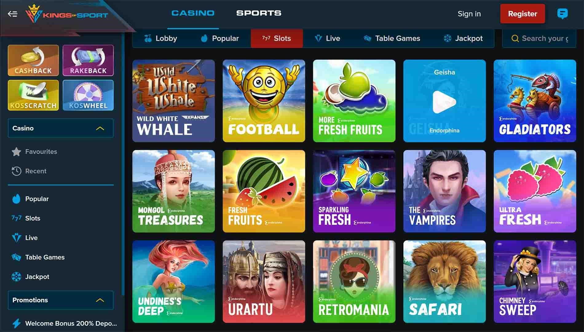 A print screen of Kings of Sports crypto platform